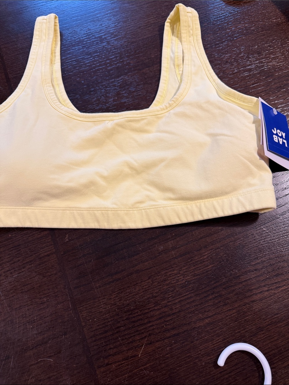 Women's Joy Lab Athletic Bra in Pale Yellow